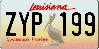 LA license plate ZYP199