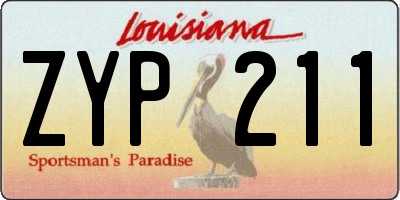 LA license plate ZYP211