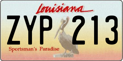 LA license plate ZYP213