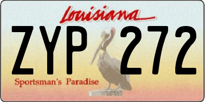 LA license plate ZYP272