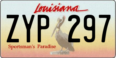 LA license plate ZYP297