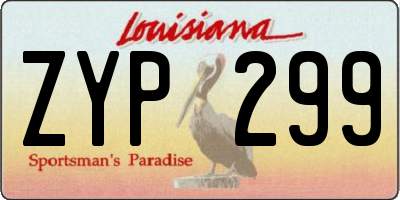 LA license plate ZYP299