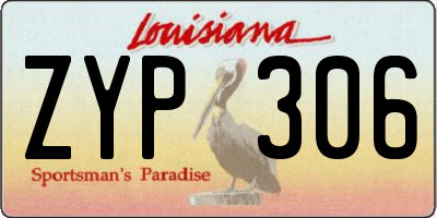 LA license plate ZYP306