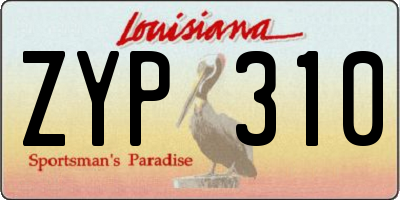 LA license plate ZYP310