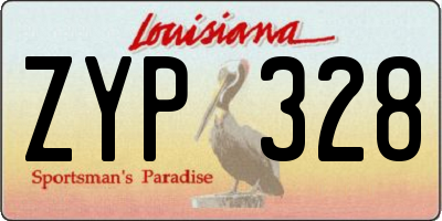 LA license plate ZYP328