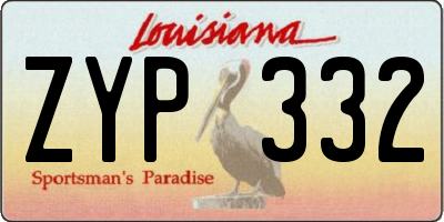 LA license plate ZYP332