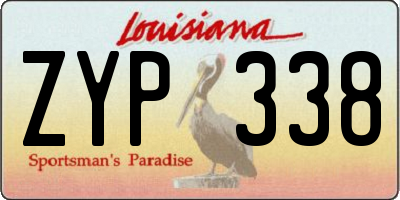 LA license plate ZYP338