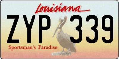 LA license plate ZYP339