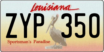 LA license plate ZYP350
