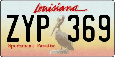 LA license plate ZYP369