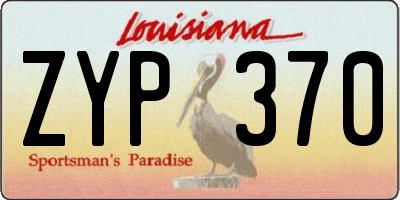 LA license plate ZYP370