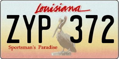 LA license plate ZYP372