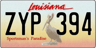 LA license plate ZYP394