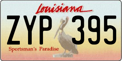 LA license plate ZYP395