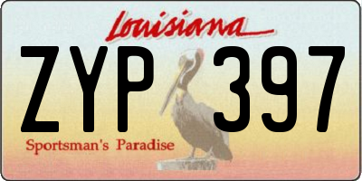 LA license plate ZYP397
