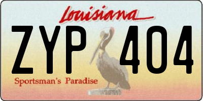 LA license plate ZYP404