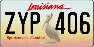 LA license plate ZYP406