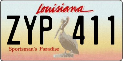 LA license plate ZYP411