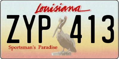 LA license plate ZYP413