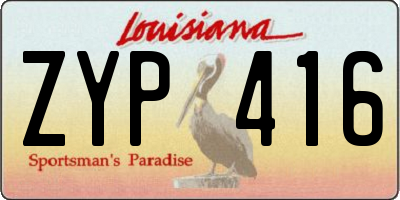 LA license plate ZYP416