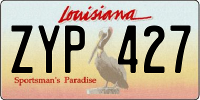 LA license plate ZYP427