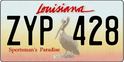 LA license plate ZYP428