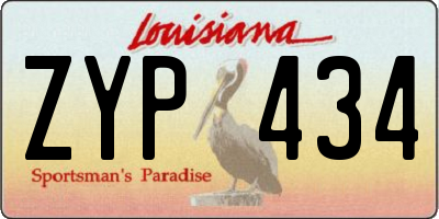 LA license plate ZYP434