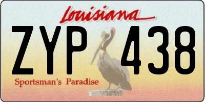 LA license plate ZYP438