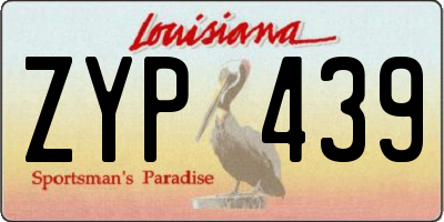 LA license plate ZYP439