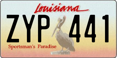 LA license plate ZYP441