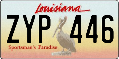 LA license plate ZYP446