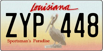 LA license plate ZYP448