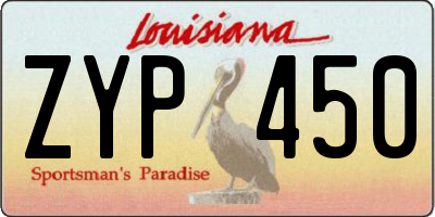 LA license plate ZYP450