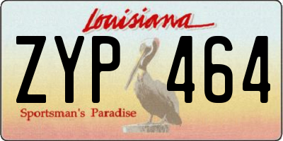 LA license plate ZYP464