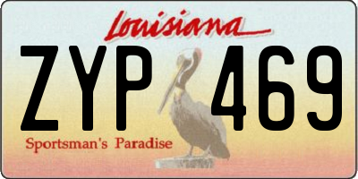 LA license plate ZYP469