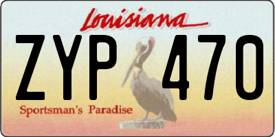 LA license plate ZYP470