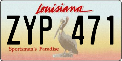 LA license plate ZYP471