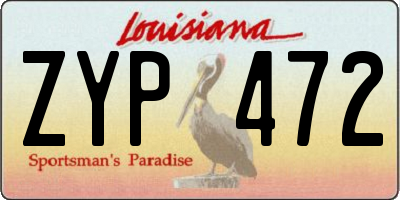 LA license plate ZYP472