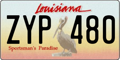 LA license plate ZYP480