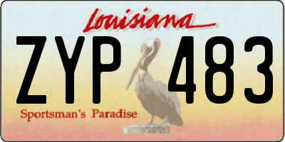 LA license plate ZYP483