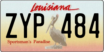 LA license plate ZYP484