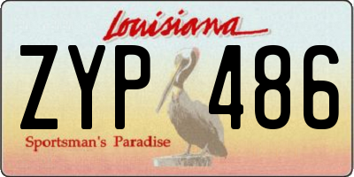 LA license plate ZYP486