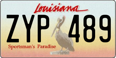 LA license plate ZYP489