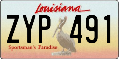 LA license plate ZYP491