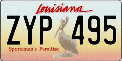 LA license plate ZYP495