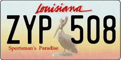 LA license plate ZYP508