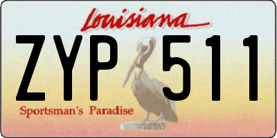 LA license plate ZYP511