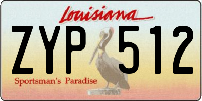 LA license plate ZYP512