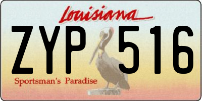 LA license plate ZYP516