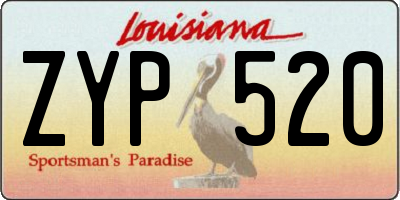 LA license plate ZYP520